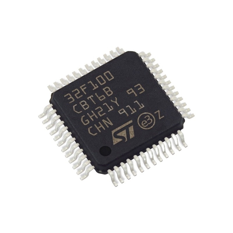 Chip im auf Lager STM32F100CBT6B der integrierten Schaltungen IC BLITZES 48LQFP Mikroregler ICs MCU 32BIT 128KB
