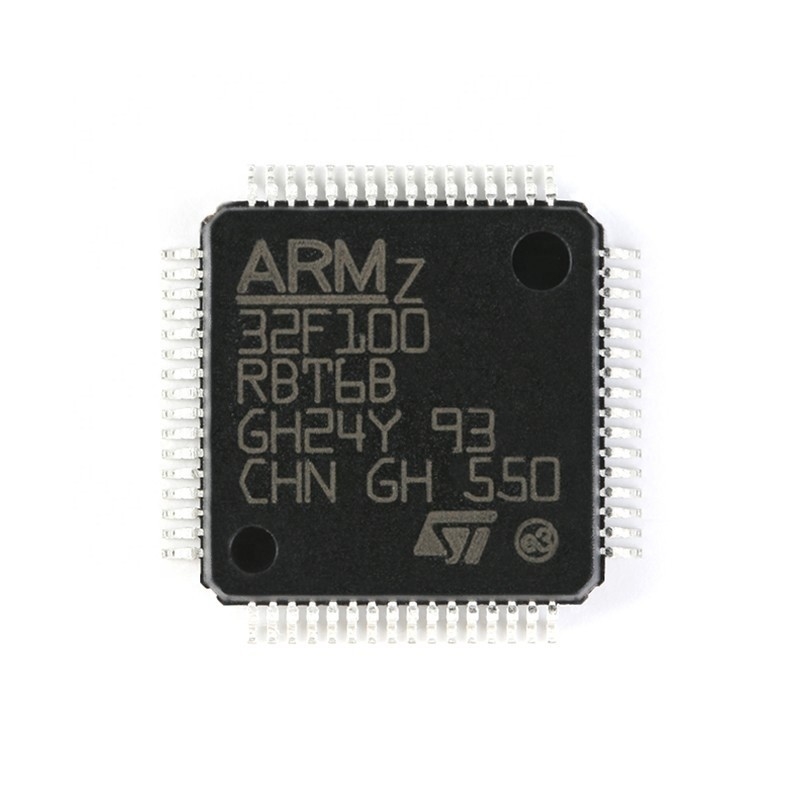 Neue und ursprüngliche ICs MCU 32BIT 128KB GRELLE Teilelektronik 64LQFP STM32F100RBT6B Chuangyunxinyuan